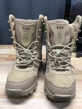 Unzhuo Make 5.11 Tactical Boots Mens 6.5 Beige Leather Lace Up Ankle Outdoor